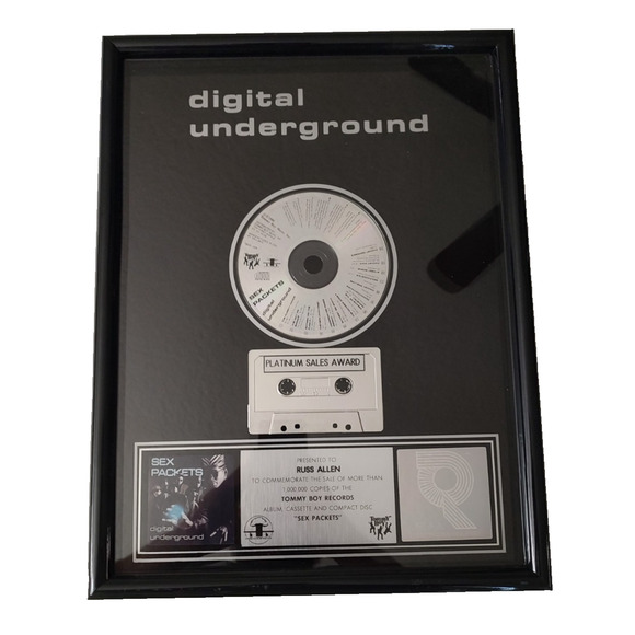 Shock G Digital Underground Sex Packets RIAA Platinum Record Award Humpty Dance - Picture 3 of 3